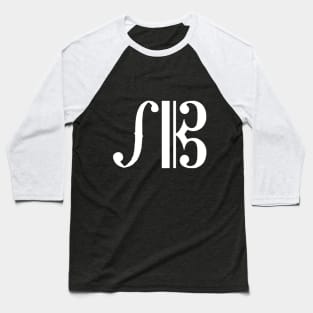 C clef and F (white) Baseball T-Shirt